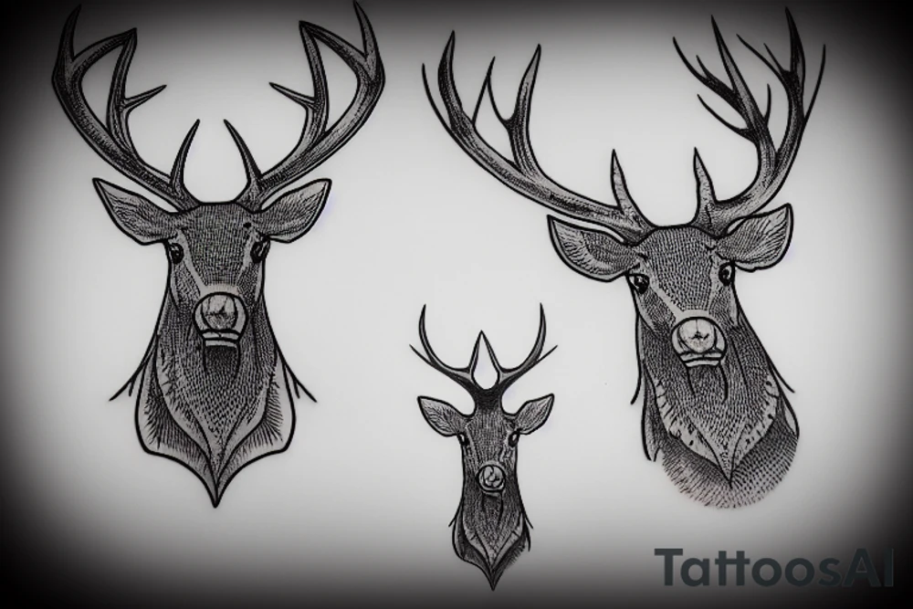Stags Head tattoo idea