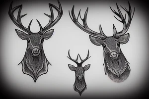 Stags Head tattoo idea