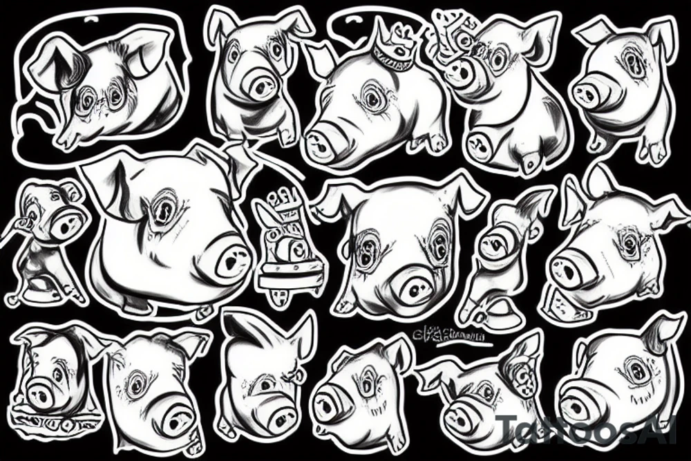 god pig tattoo idea