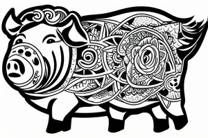 god pig tattoo idea
