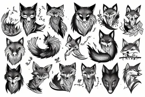 ultra detailed foxy tattoo idea