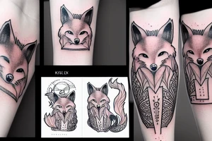 ultra detailed foxy tattoo idea