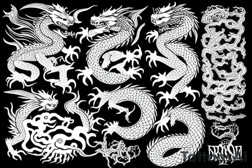Dragon forest tattoo idea