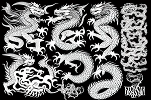 Dragon forest tattoo idea