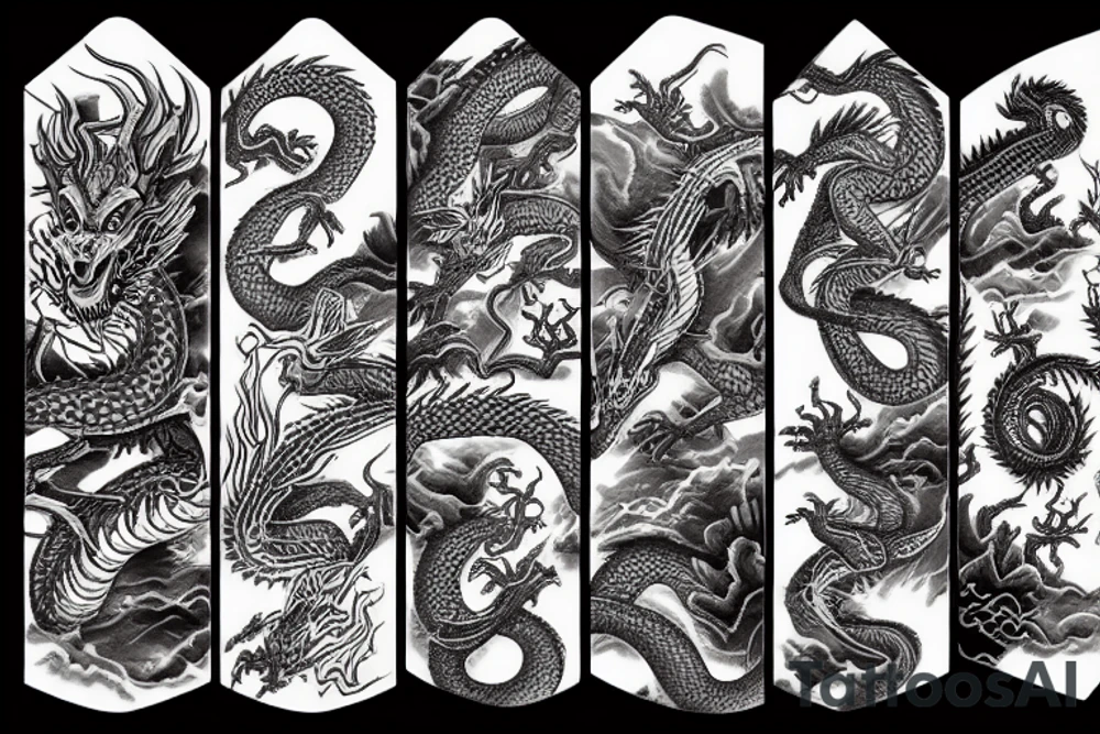 Dragon forest tattoo idea