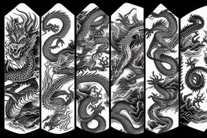 Dragon forest tattoo idea