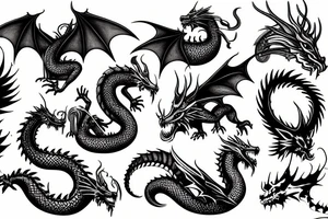 fantasy dragon tattoo idea