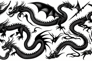 fantasy dragon tattoo idea
