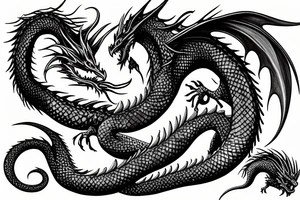 fantasy dragon tattoo idea