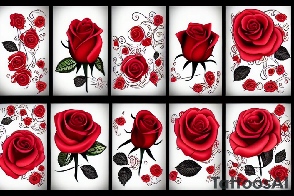 A red rose tattoo idea
