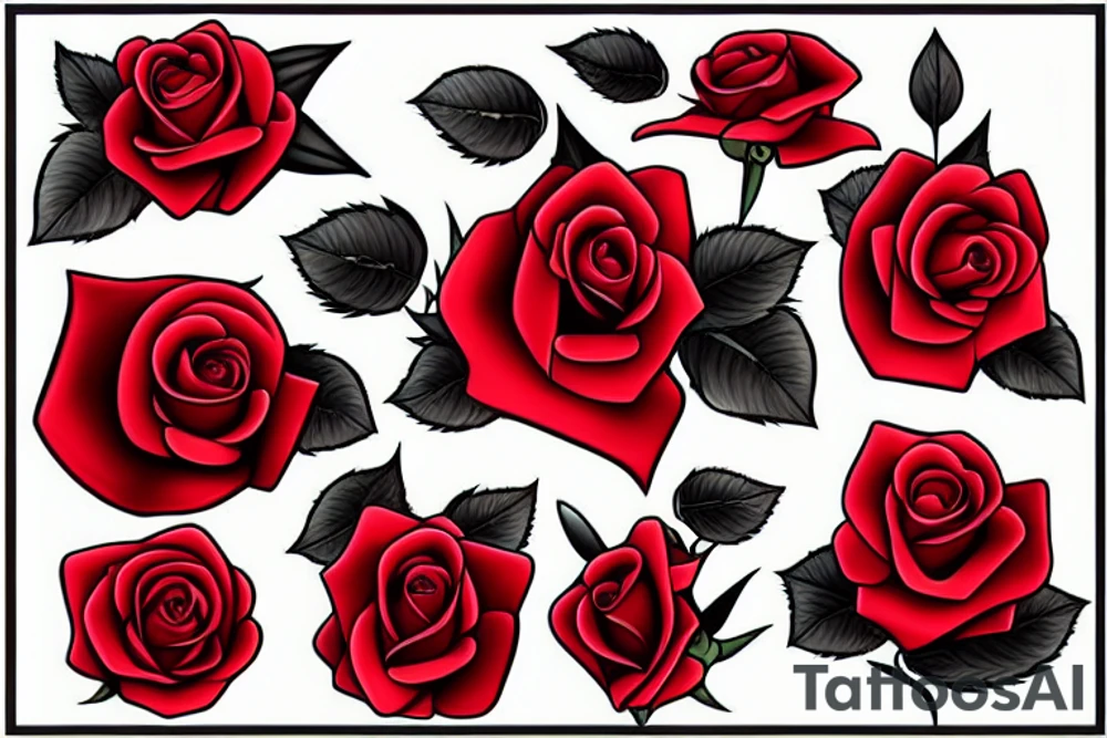 A red rose tattoo idea