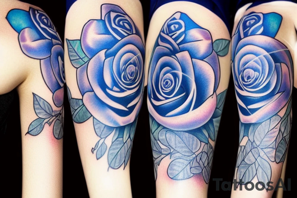 A blue rose tattoo idea