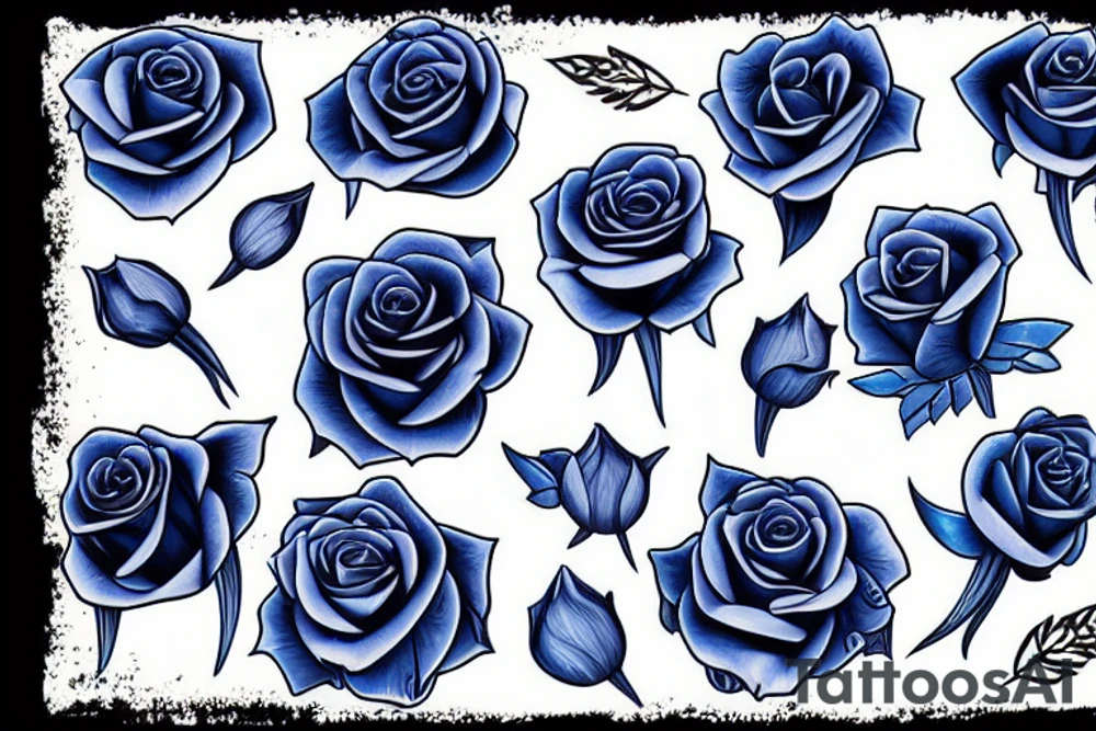 A blue rose tattoo idea