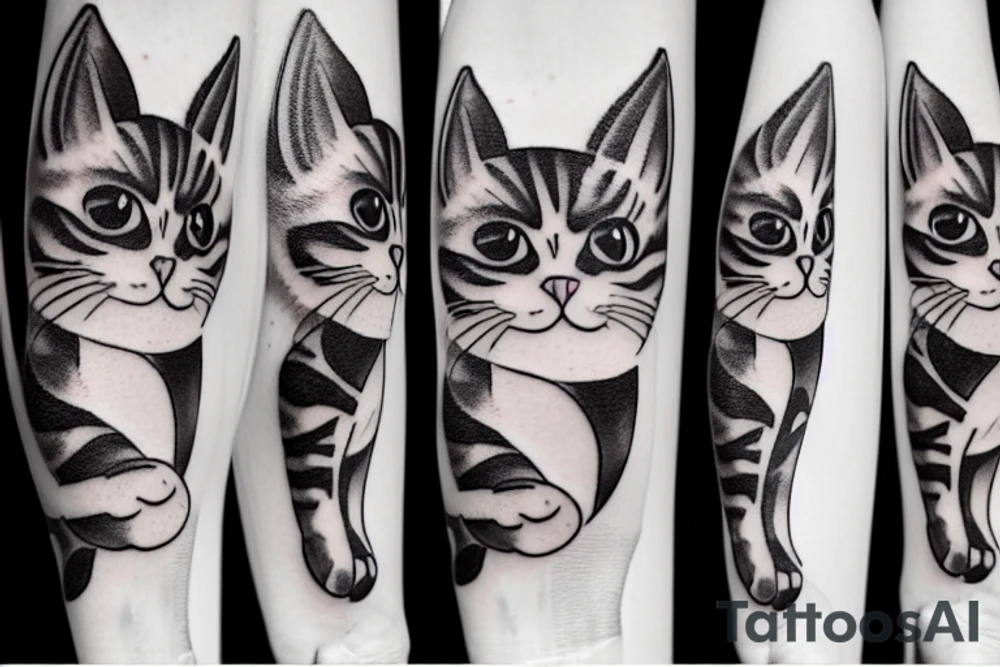 cats in pants, cat in a pocket tattoo idea