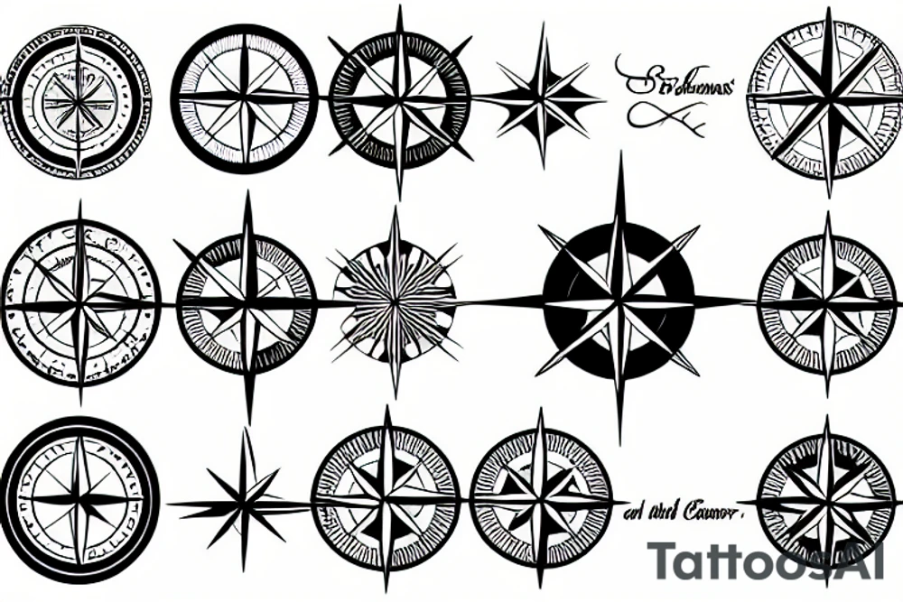 A compass tattoo idea
