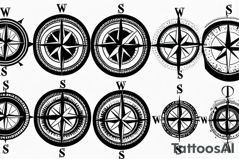 A compass tattoo idea