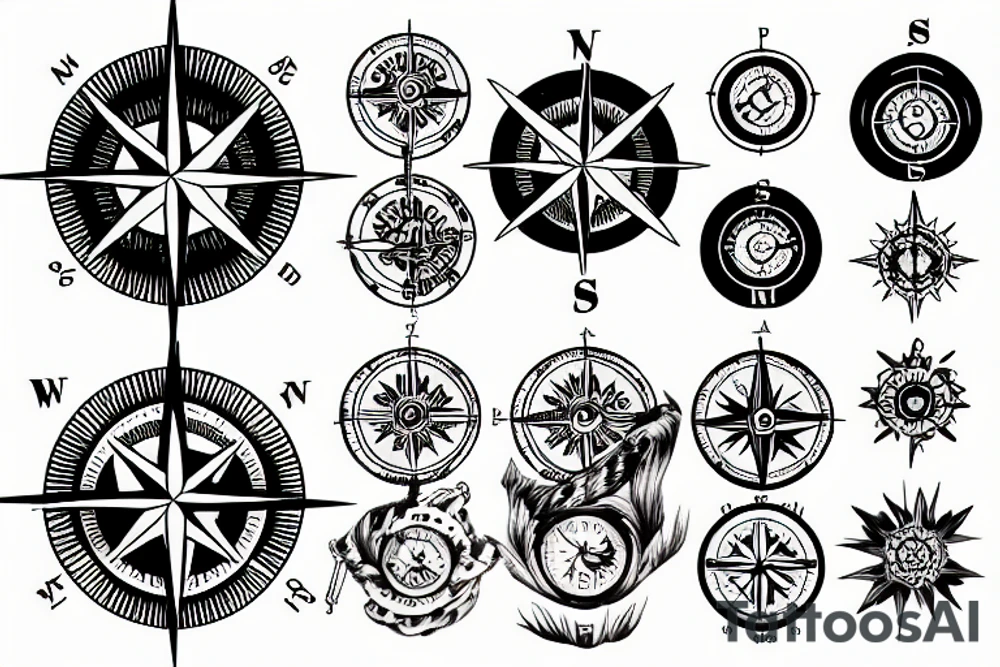 A compass tattoo idea