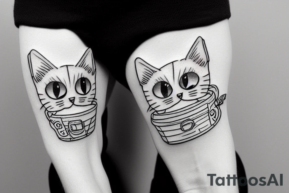 pocket cat pocket pocket cat cat pocket tattoo idea