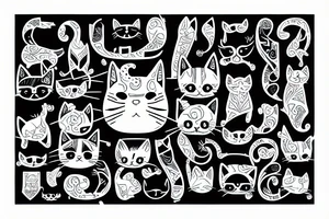 cat in pants tattoo idea