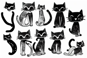 cats in velcro pants tattoo idea