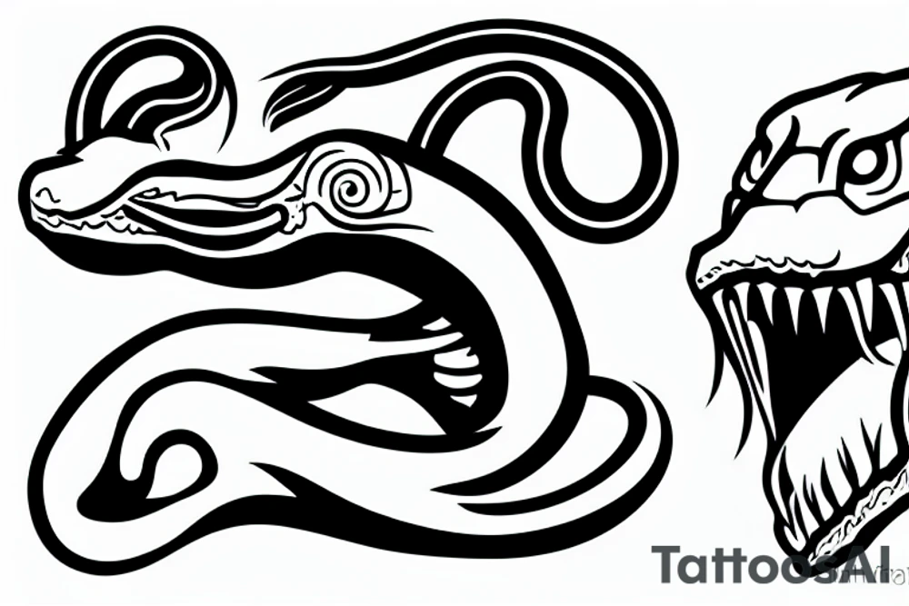 snake head attack frontal, two visible fangs tattoo idea snake head attack frontal, two visible fangs tattoo idea