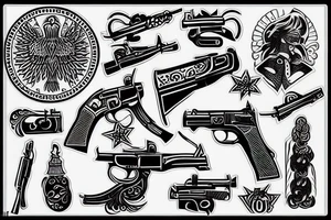 moscow gun tattoo idea