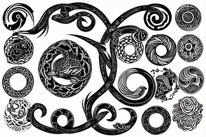 circle ouroboros for wrist tattoo idea