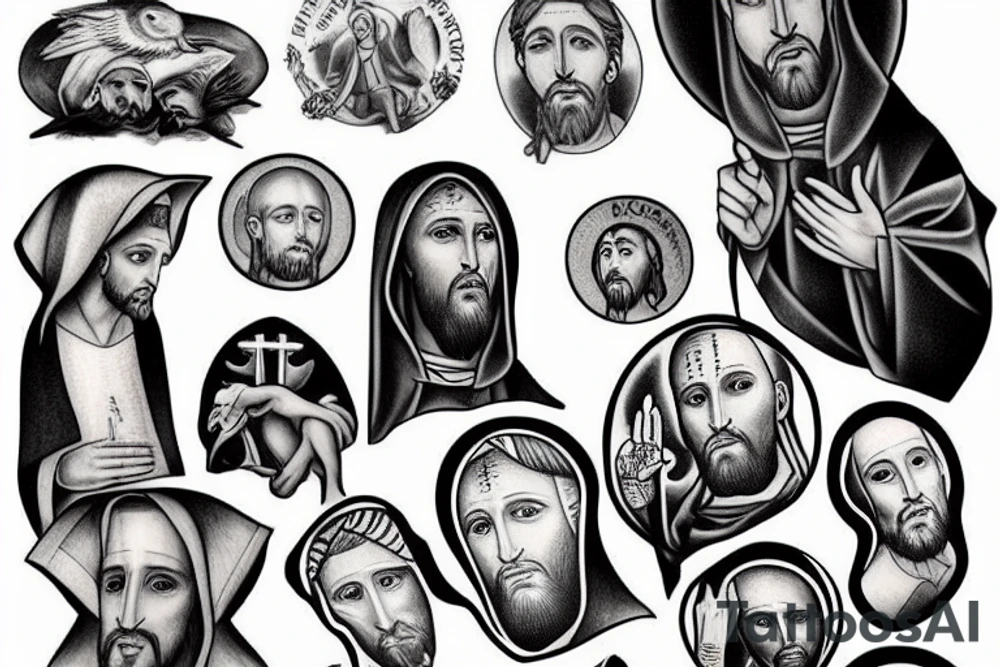jesus leon crux saint francis of assisi tattoo idea