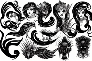 god erebus and goddess nyx tattoo idea