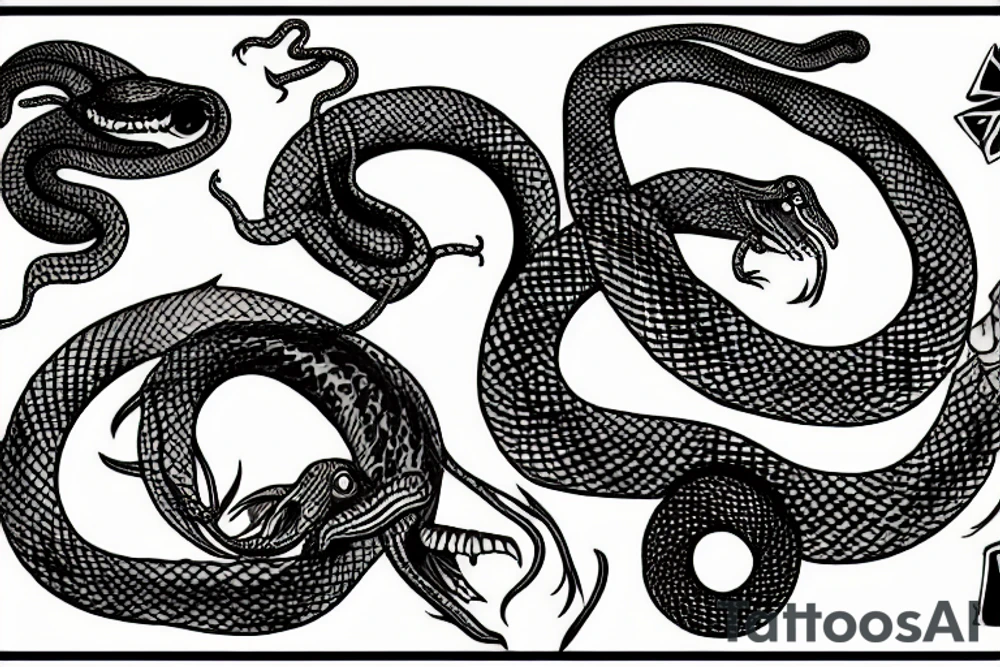 snake attack tattoo idea