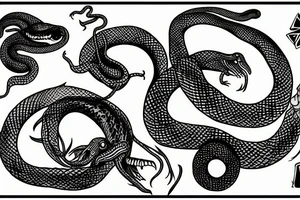 snake attack tattoo idea