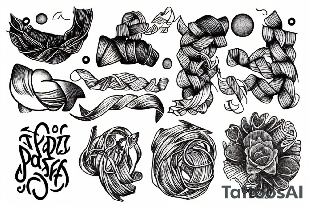 different types of pasta tattoo idea