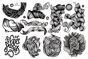 different types of pasta tattoo idea