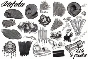 different types of pasta tattoo idea
