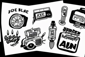 Joe Biden jump starting a car battery tattoo idea