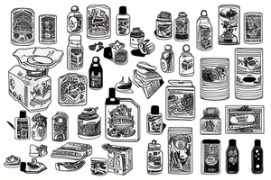 vintage milk carton tattoo idea
