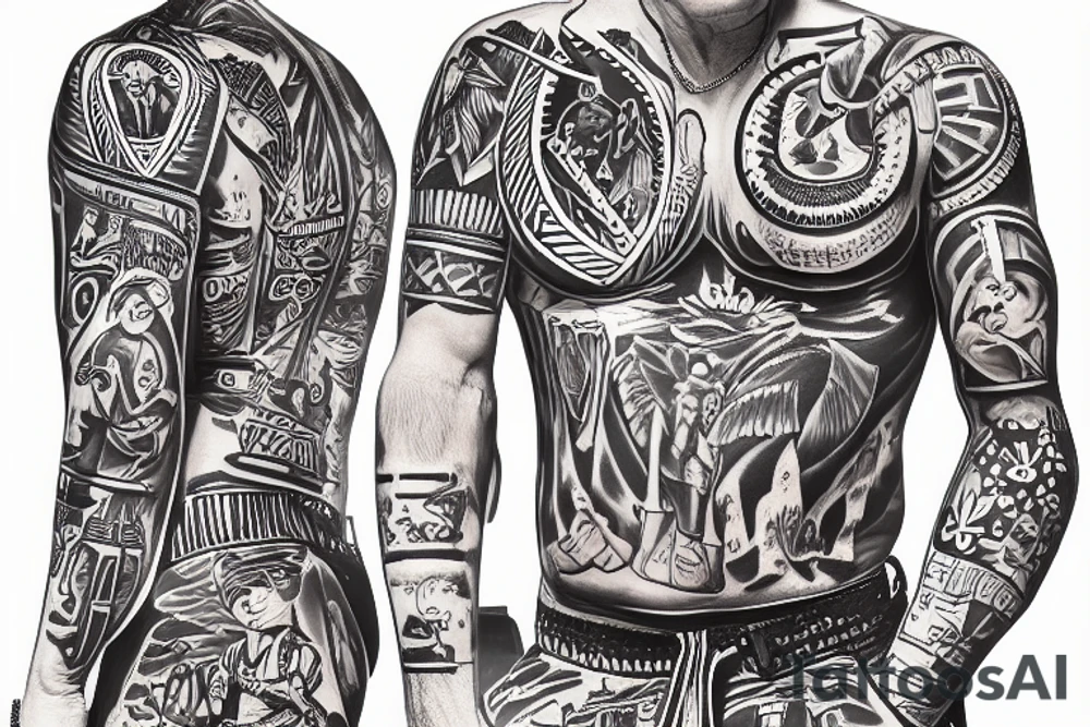 Joe Biden in a mechanics jump suit tattoo idea
