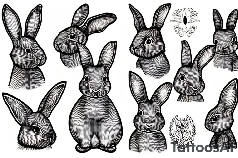 A dutch rabbit tattoo idea