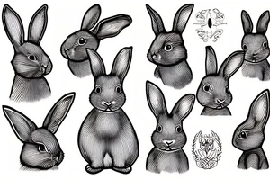 A dutch rabbit tattoo idea