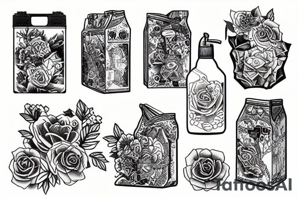 milk carton tattoo idea