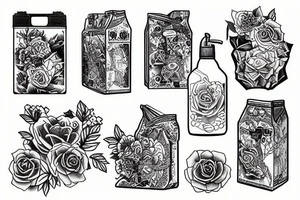 milk carton tattoo idea