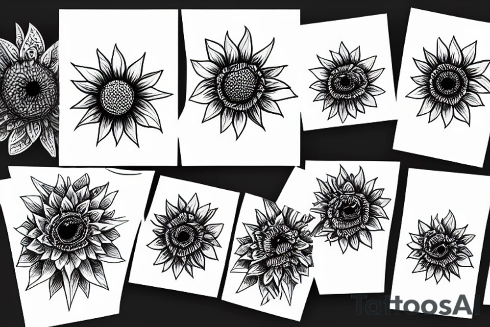 sun flower tattoo idea