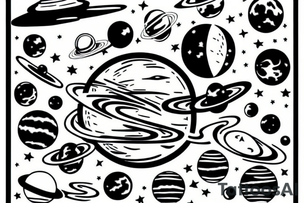 planets tattoo idea