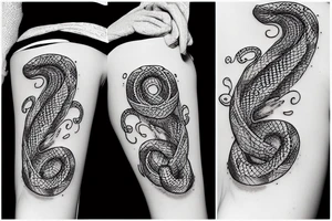 A snake wrapped around a coffee cup tattoo idea