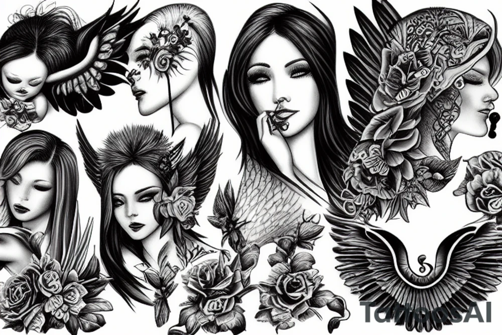 god angels tattoo idea