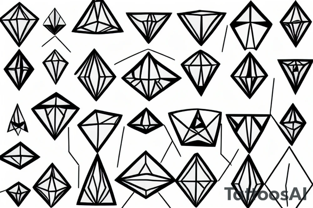 geometric diamond tattoo idea