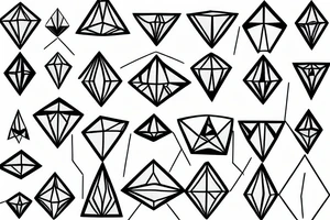 geometric diamond tattoo idea