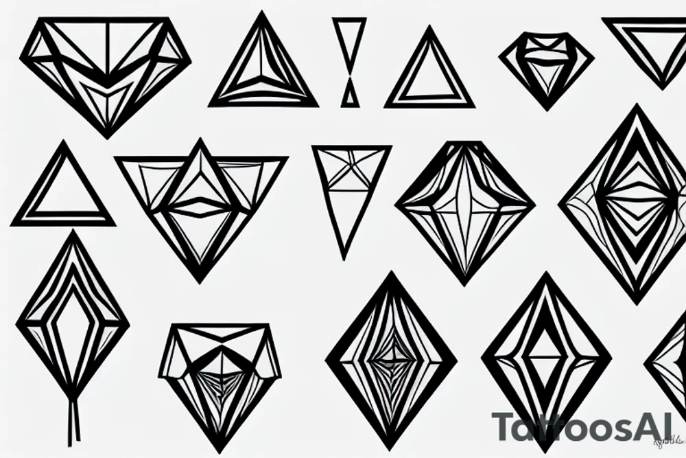 geometric diamond tattoo idea