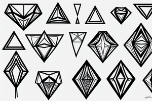 geometric diamond tattoo idea