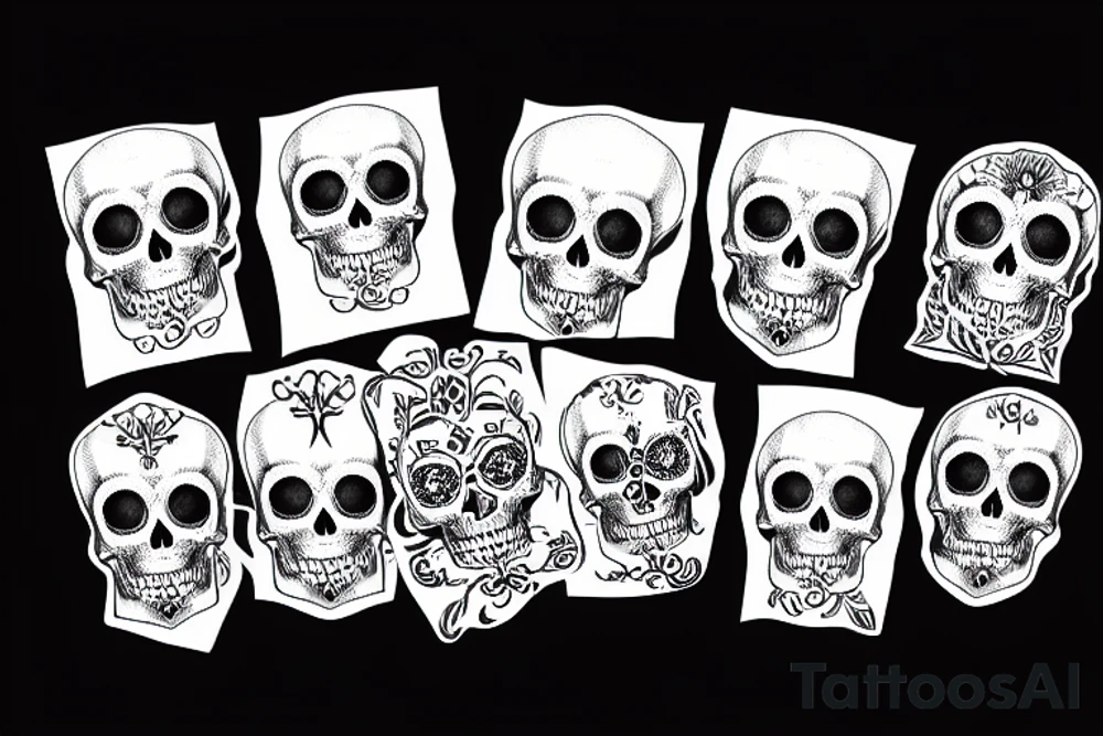 Momento mori with skull tattoo idea